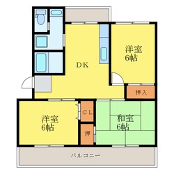 吉野橋 徒歩3分 1階の物件間取画像